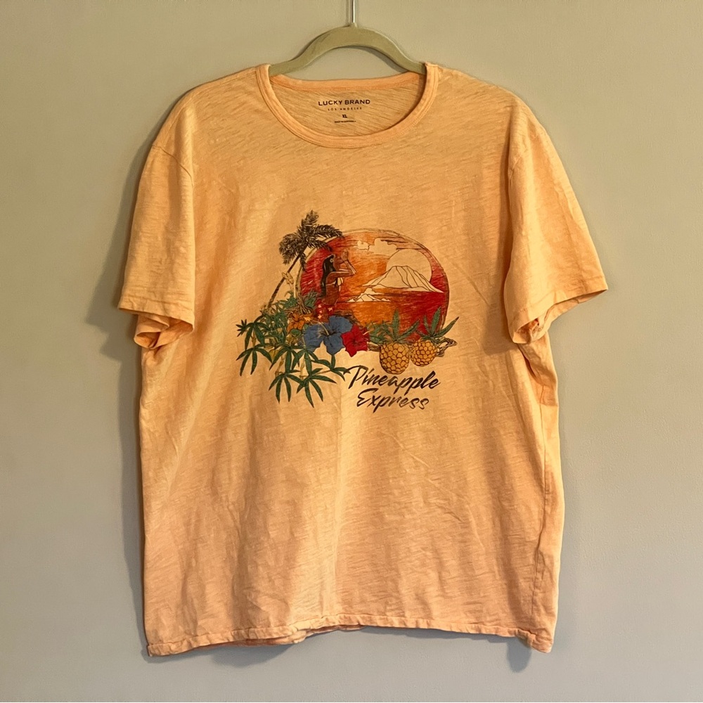 Lucky Brand Pineapple Express Peach Tee